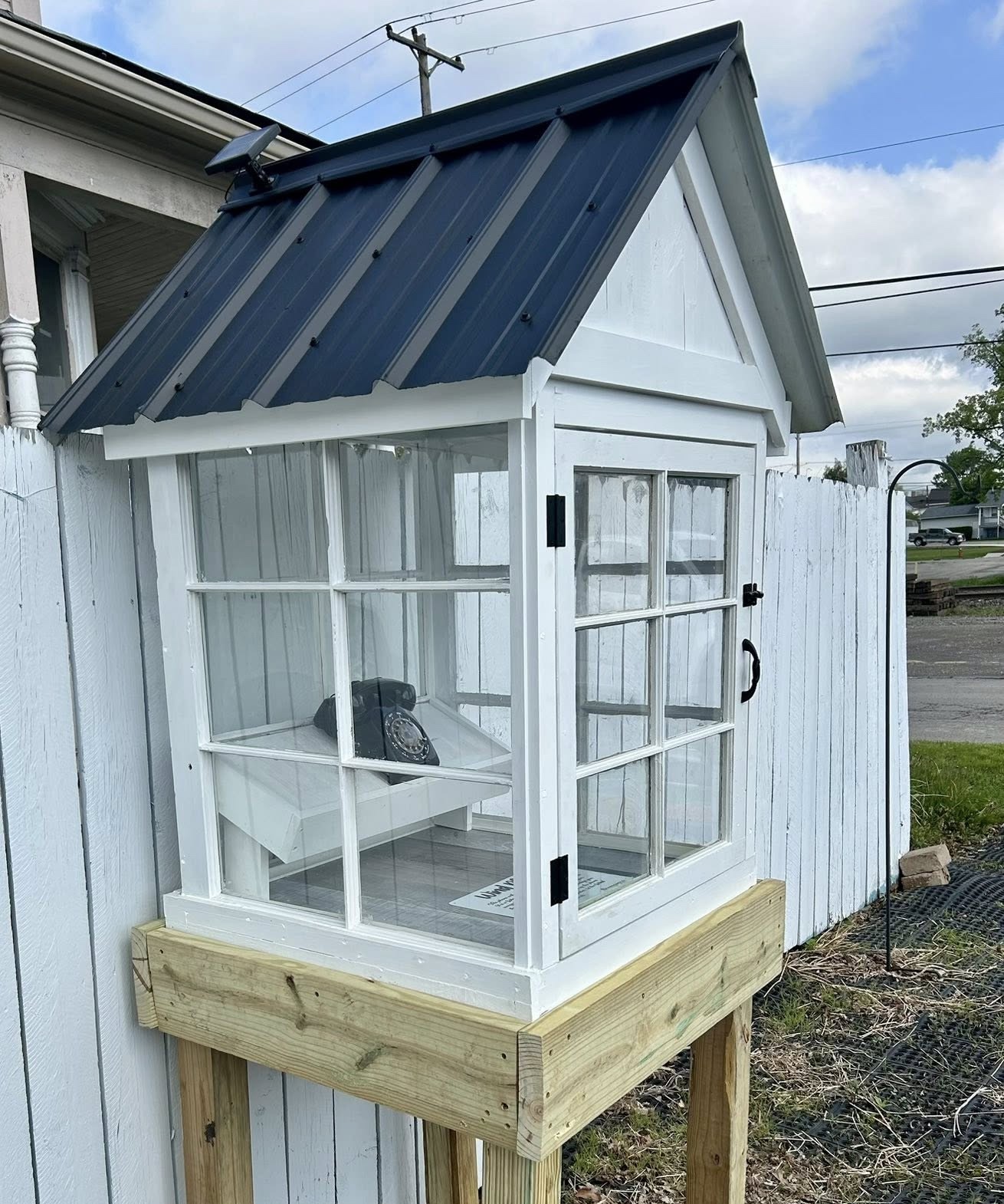 Wind phone in community sensory garden